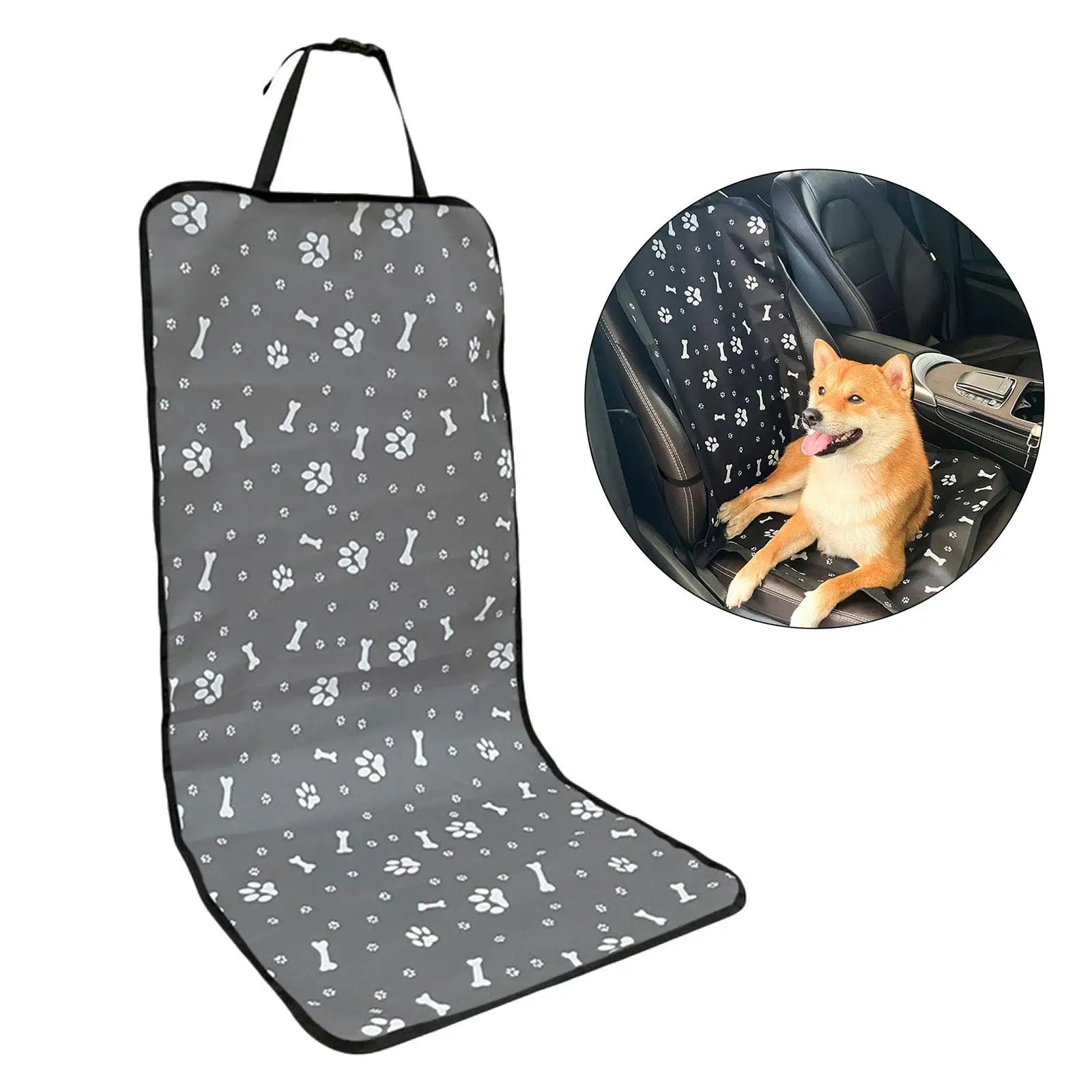 Dog Car Front Seat Cover 49x106cm (Universal, All Breeds, SUVs & MPVs)