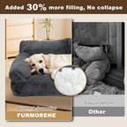 Plush Cat & Dog Couch Bed with Washable Cover