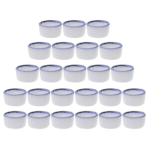 Mini Ceramic Reptile Water Dish — 24-Pack Feeder Bowls for Small Pets