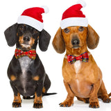 Christmas Dog Collar Bows 50-Pack (Removable Clip-On)