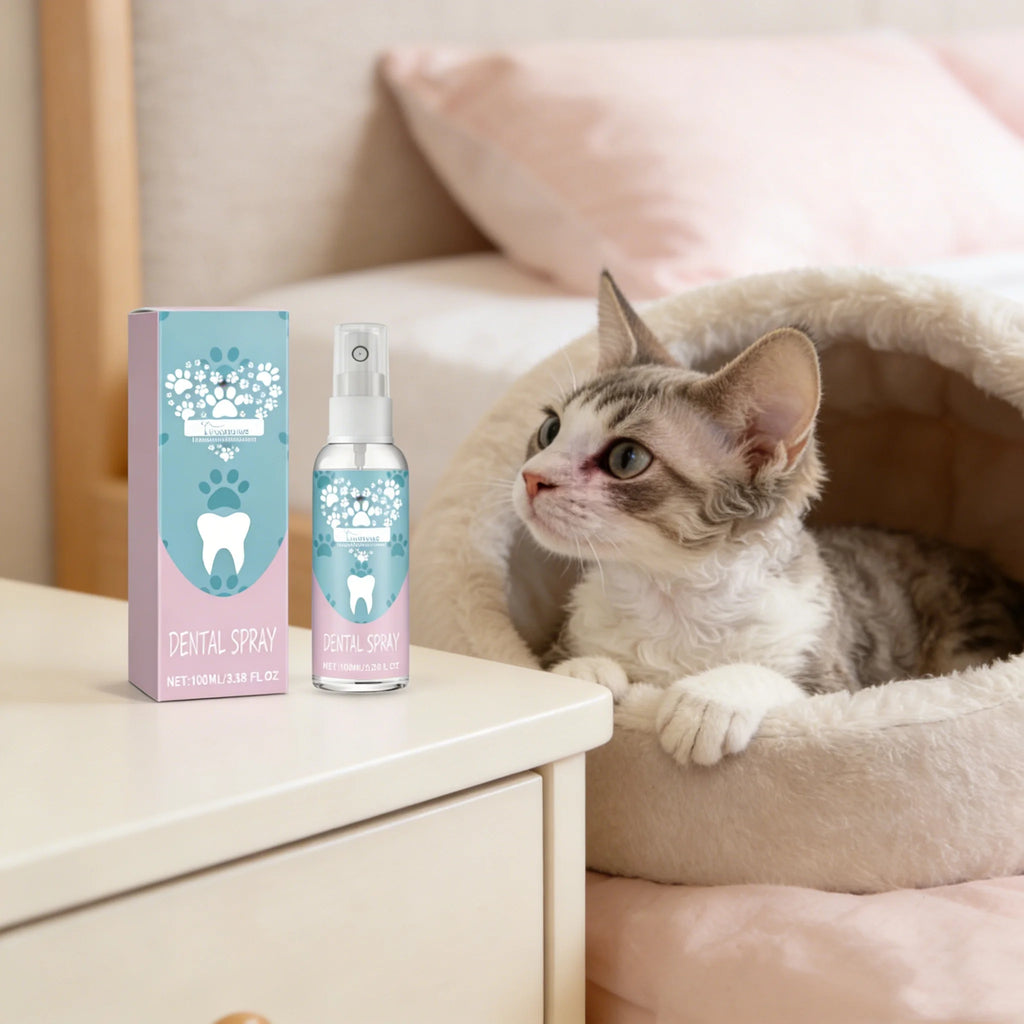 Pet Oral Care Spray — No-Brush Teeth Cleaning & Fresh Breath, 100ml