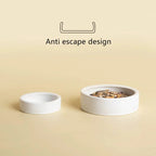 Anti-Escape Ceramic Reptile Feeder Dish — For Geckos, Snakes & Crawling Insects