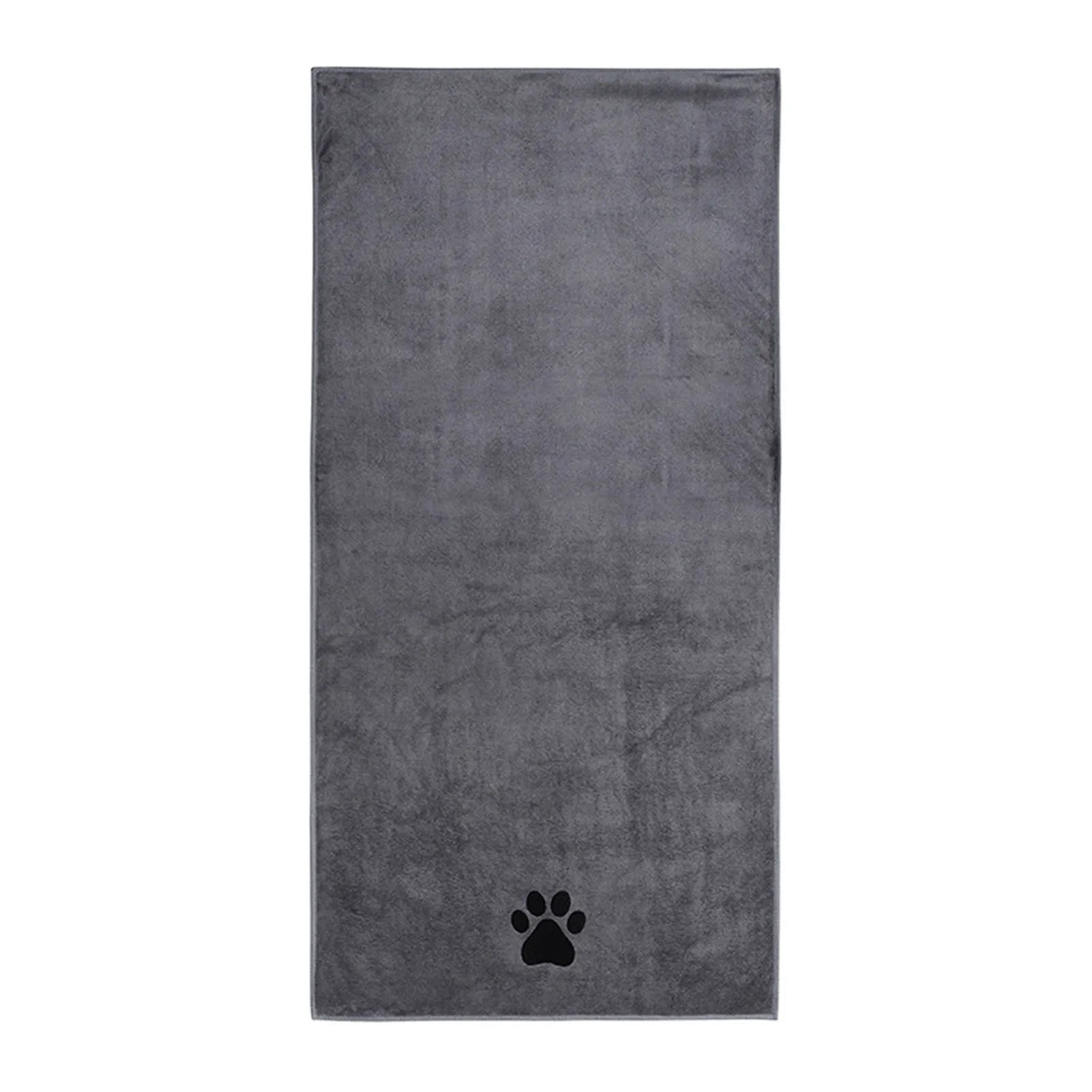 Microfiber Dog & Cat Bath Towel — Embroidered, Super-Absorbent, Two Sizes