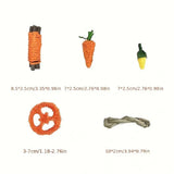 9-Piece Chew Toy Set — Hanging Wood Toys for Rabbits & Hamsters