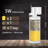 Silent Submersible Aquarium Filter (Turtle & Fish Tank, Bio Sponge)