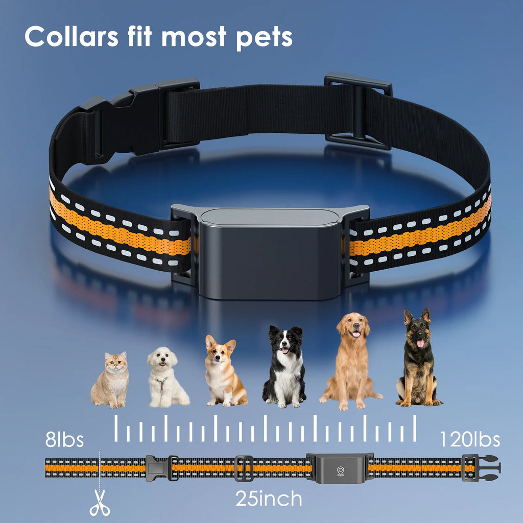 IP67 Waterproof GPS Smart Collar for Cats & Dogs - No Subscription WiFi Real-Time Tracker