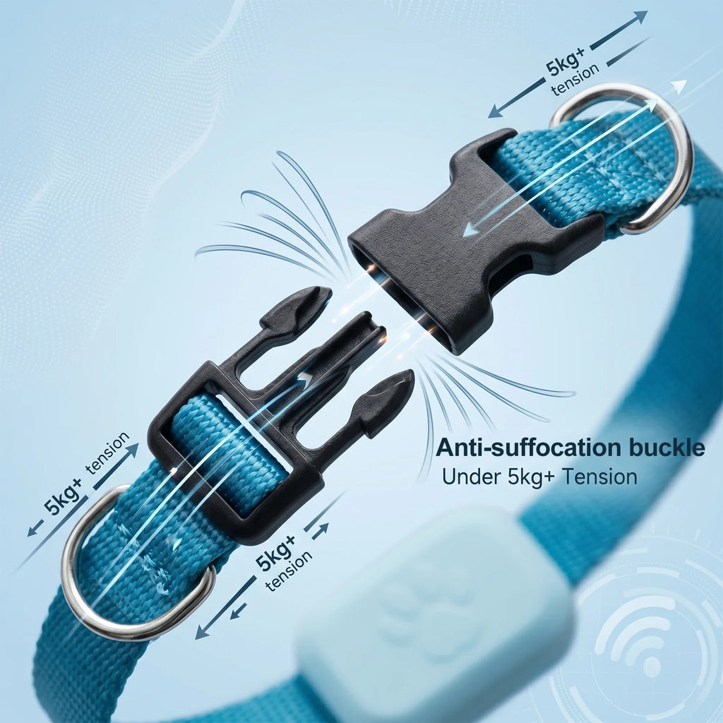 Waterproof GPS Collar Tracker with Apple Find My - Real-Time, Global