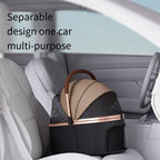 Separable Pet Stroller with Detachable Multifunctional Bag — One-Click Fold Cat & Dog Travel Cart