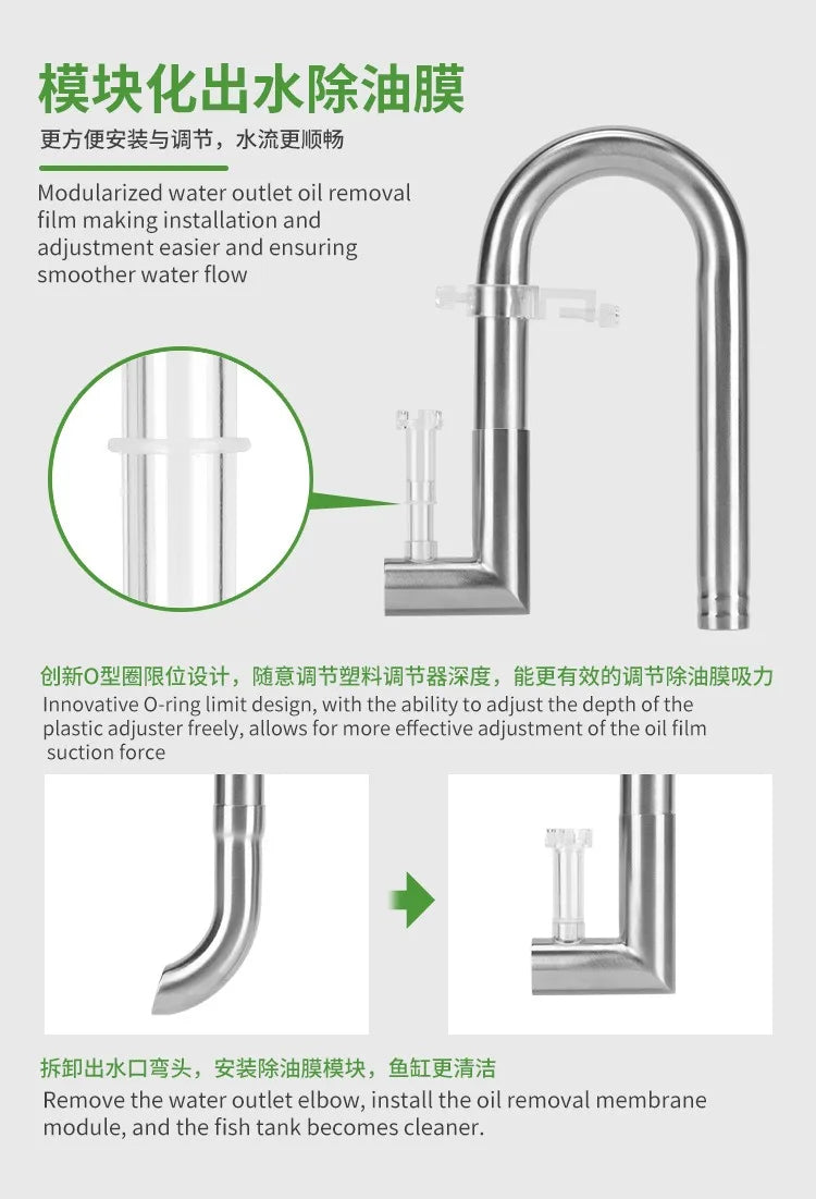 Stainless Steel Aquarium Filter Inlet & Outlet Tubes (Shrimp Safe)