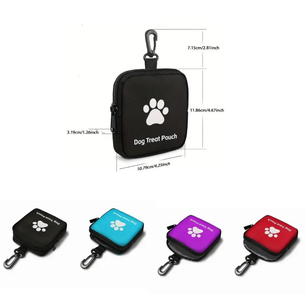 Waterproof Dog Snack Bag with Hanging Ring (Zipper, Large Capacity)