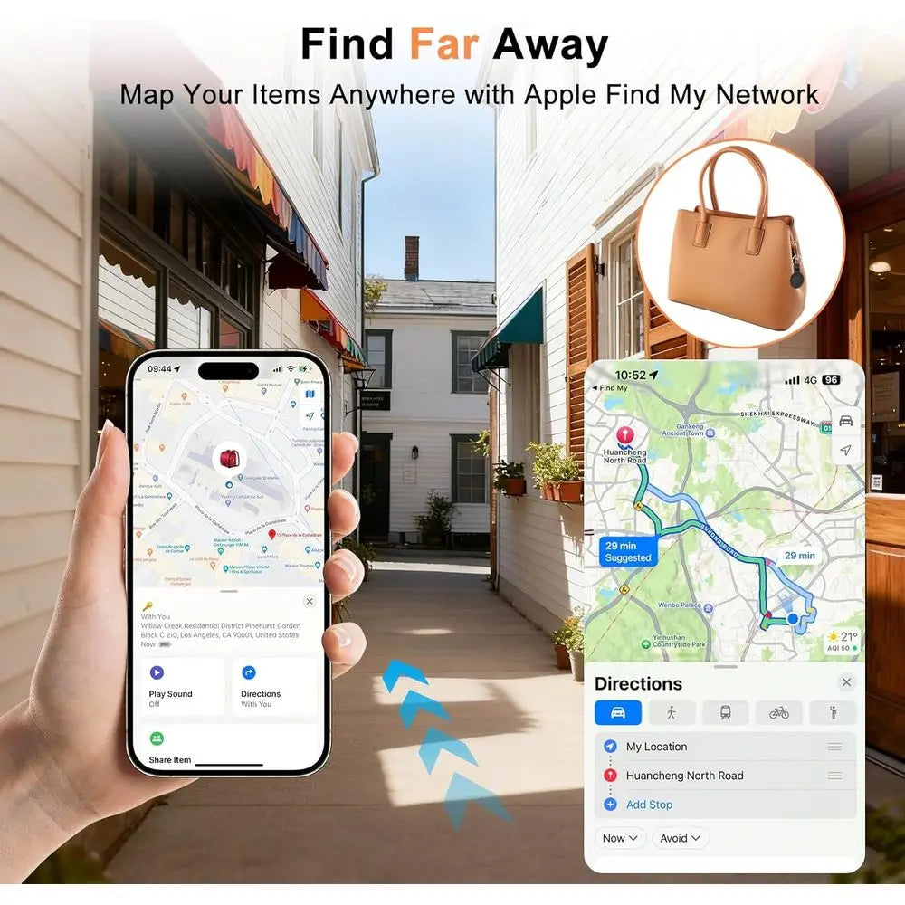 4-Pack Bluetooth Trackers for iOS with Sound Key Finder & Smart Item Locator