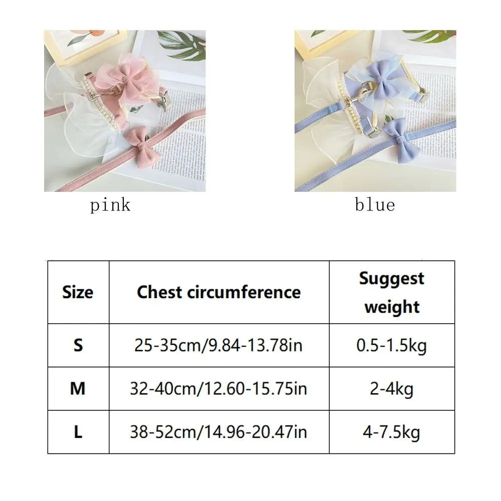 Princess-Style Cat Harness & Leash Set