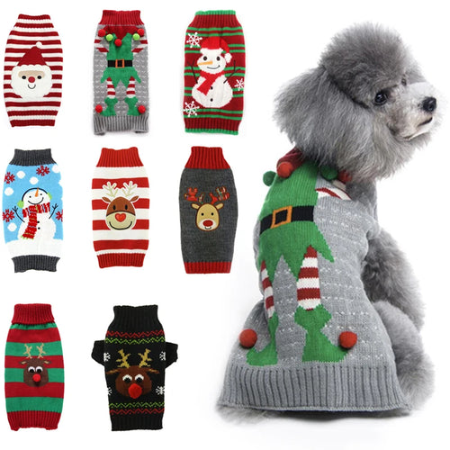 Christmas Holiday Sweater Coat for Chihuahua & Teddy Dogs