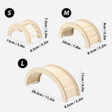 Wooden Arch Bridge Toy — Climbing Steps for Small Pets