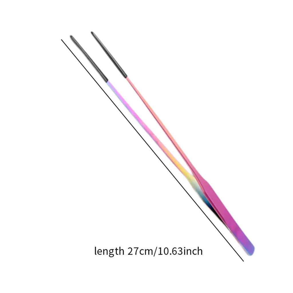 Stainless Steel Reptile Feeding Tongs — Soft-Tip Precision Tweezers