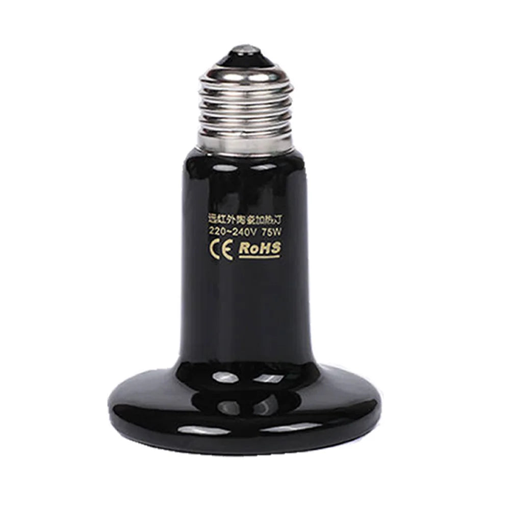 Ceramic Far-Infrared Heat Lamp for Reptiles — 25W-200W, 6 Power Options