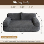 Plush Cat & Dog Couch Bed with Washable Cover