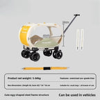 Transparent Foldable Pet Carry-On Suitcase Trolley for Cats & Dogs