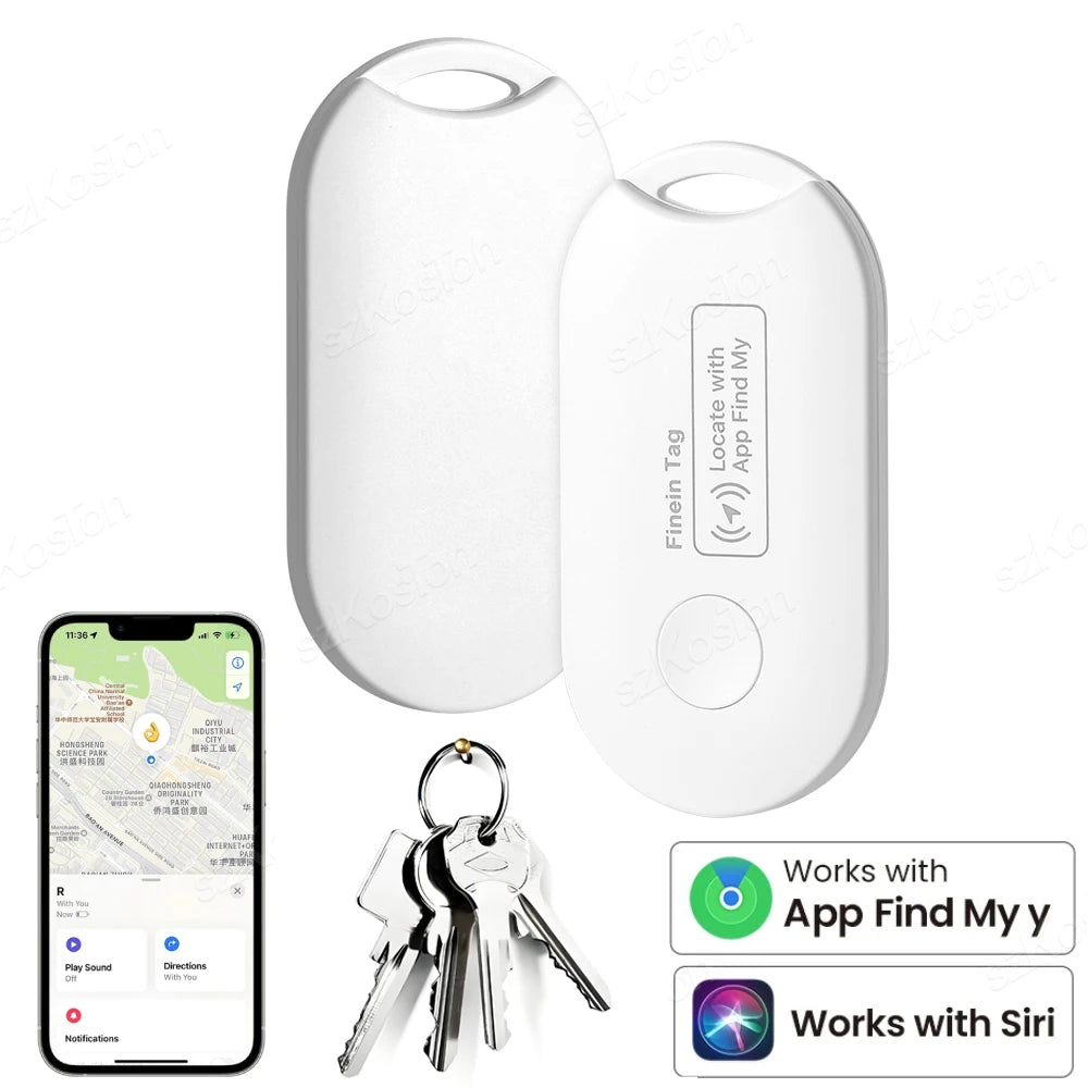 Bluetooth Smart Tag GPS Locator for Luggage & Keys - Apple Find My Compatible (iOS)