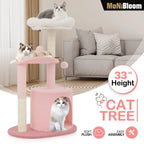 Flower-Themed Cat Activity Tower with Plush Condos