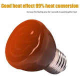 Ceramic Infrared Heat Lamp for Reptiles — No-Light Warmer, E27, 20W-80W