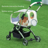 2026 Transparent Pet Stroller for Small Medium Dogs, Lightweight Foldable Detachable Dog Walking Cart, Portable Outdoor Carrier