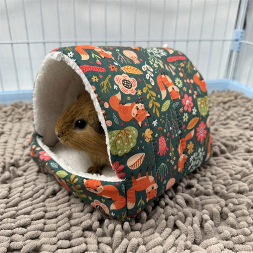 Triangular Hanging Pet Nest — Warm Plush Bed for Small Animals