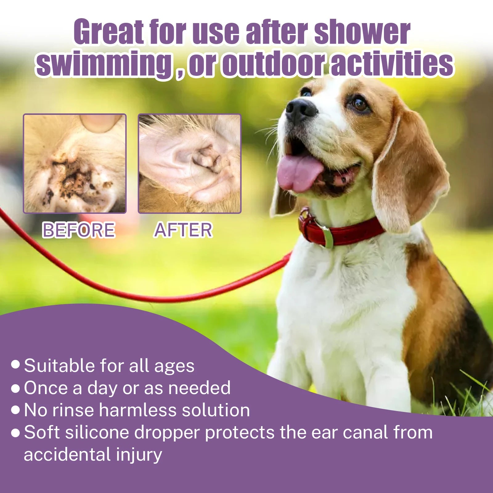 Hypoallergenic Pet Ear Cleaning Solution — Gentle Vet-Recommended Formula, 100ml