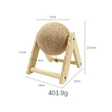 Sisal Scratch Ball Toy — Claw-Grinding Stand with Bell for Rabbits