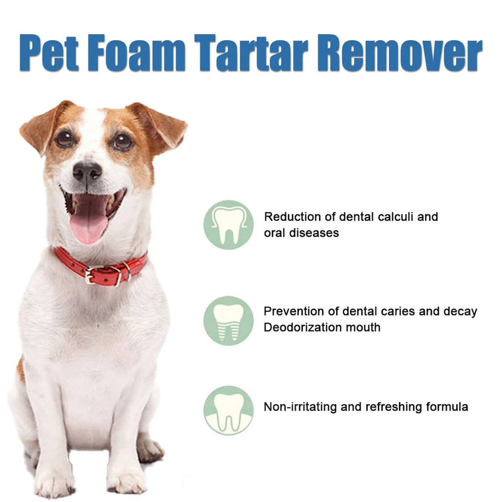 No-Brush Tartar Remover Foam — Fresh Breath Dental Care for Dogs, 60ml