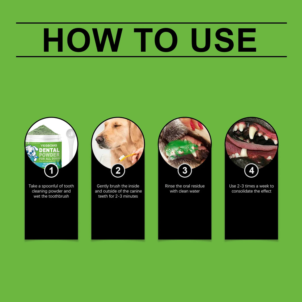 Yegbong Dog Teeth Cleaning Powder — Fresh Breath & Plaque Care