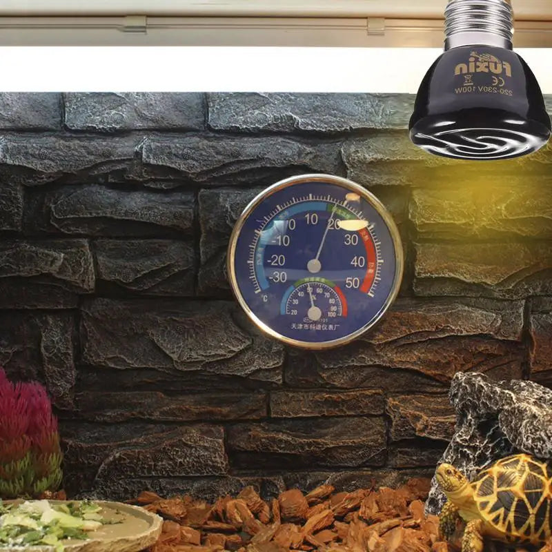 Ceramic Infrared Heat Lamp for Reptiles — No-Light Heating Bulb, E27, 25W–100W