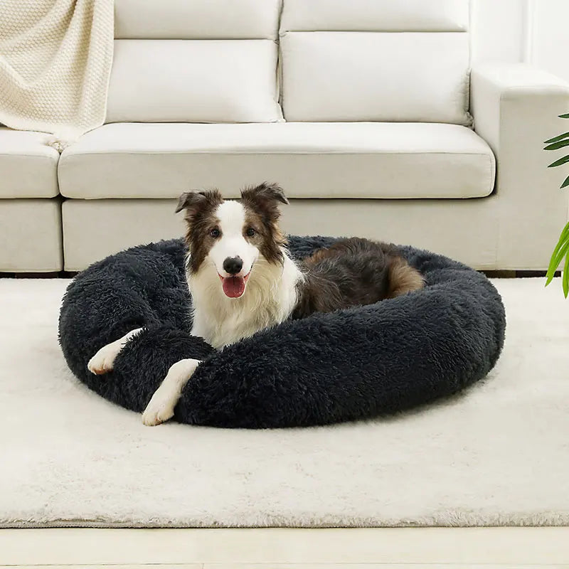Long Plush Pet Sleeping Basket
