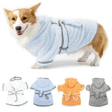 Microfiber Dog Bathrobe with Belt — Super Absorbent Fast-Drying Jacket, S–3XL