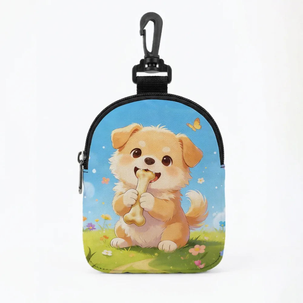 Cartoon Dog Training Treat Bag (Waterproof, Hook Buckle, Portable)