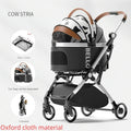 Aluminum Frame Foldable Pet Stroller Trolley with Separate Pet Bag