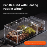 Clear Acrylic Reptile Habitat — Anti-Escape Breeding Box for Chameleons & Spiders