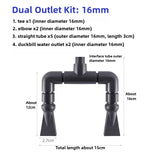 Aquarium Duckbill Sprinkler Connector (Double-Head, Pump Nozzle)