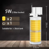 Silent Submersible Aquarium Filter (Turtle & Fish Tank, Bio Sponge)