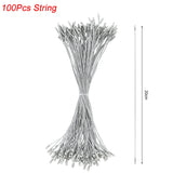 Round Christmas Ornament Caps & Hanger Strings (50-200 Pack)
