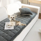 Faux Fur Dog Couch Cover with Non-Slip Backing