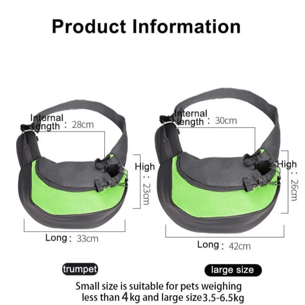 Hands-Free Puppy Carrier Backpack (Breathable, Crossbody, Multi-Size)