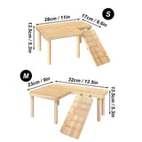 Wooden Ladder Platform — Climbing Toy for Hamsters & Small Pets