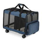 Double-Layer Pull-Out Pet Backpack with Single Shoulder & Handheld Straps for Cats & Dogs