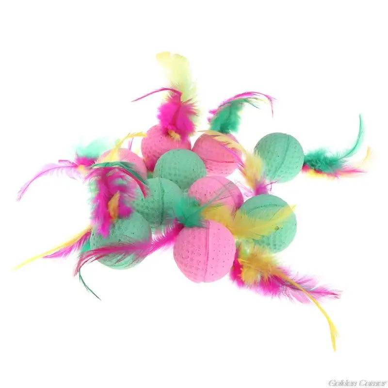 Colorful Latex Chew Balls for Pets (10-Pack)