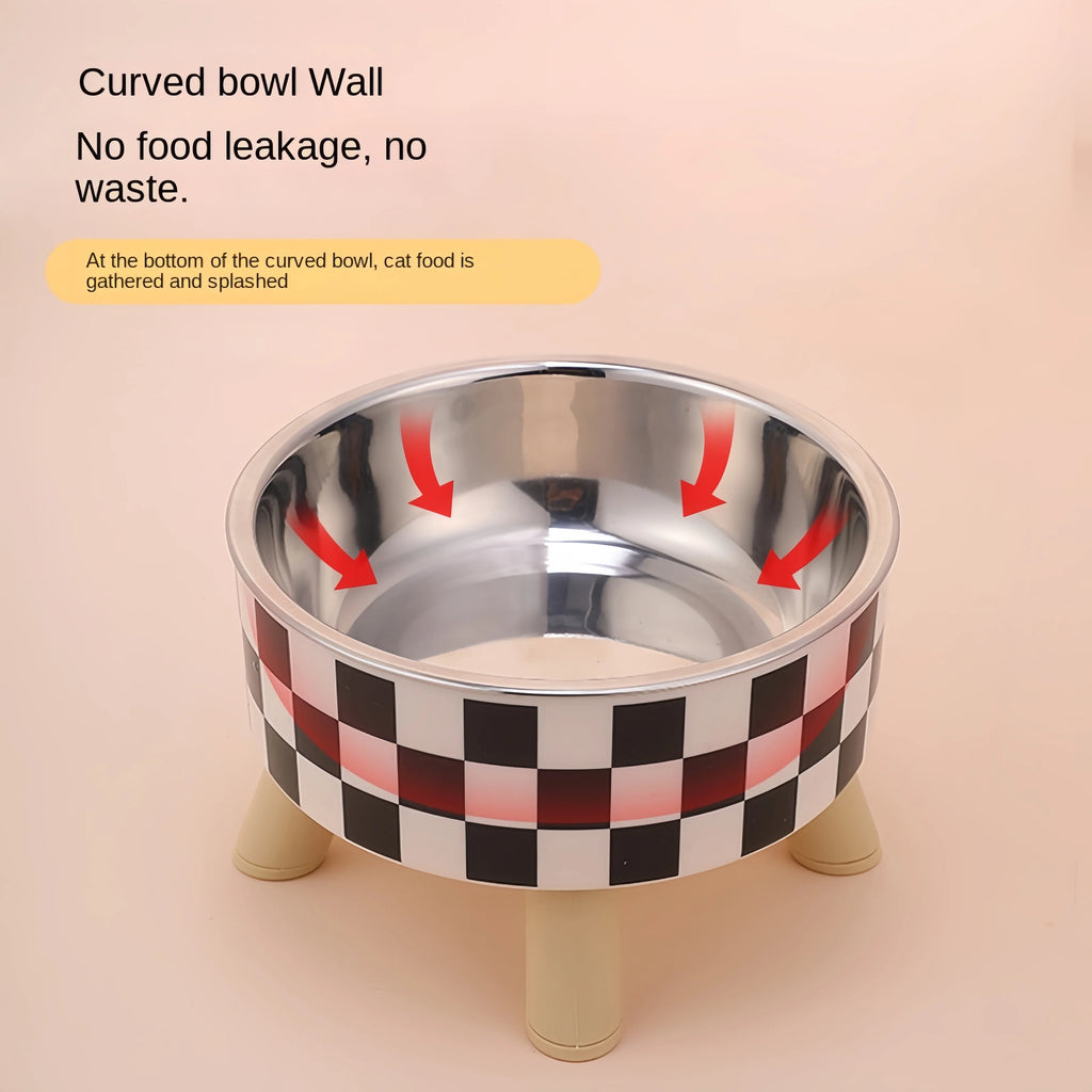 Raised Stainless Steel Pet Feeder Bowl