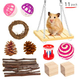 Wooden Molar Chew Toy Set — For Rabbits, Guinea Pigs & Small Pets