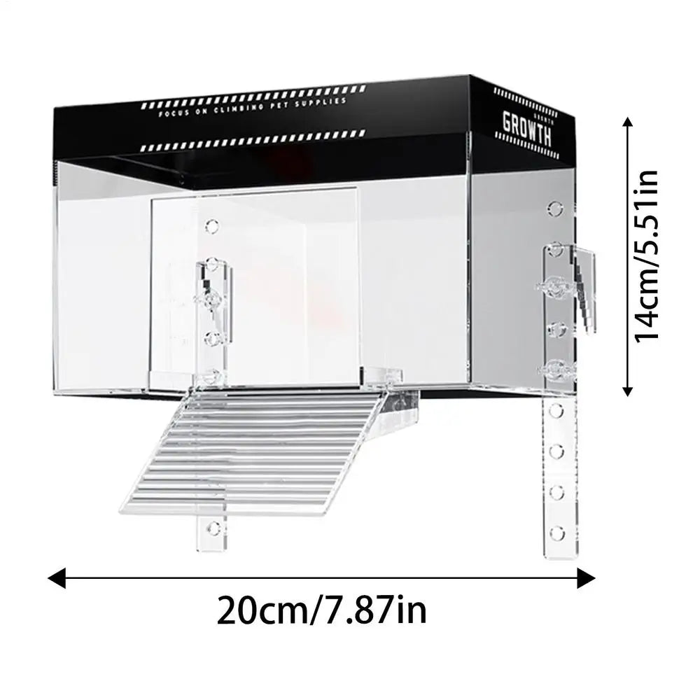 Over-Tank Turtle Basking Platform — Anti-Slip Ramp & 360° Viewing Dock