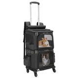 Pet Stroller with Detachable Carrier, Oxford Fabric, Telescopic Handle, Large Capacity, Breathable, Portable for Two Pets