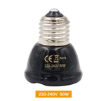 Flat-Face Ceramic Heat Lamp — Moonlight Night Bulb for Reptiles & Brooders, E27